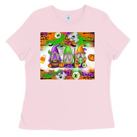 Bubblegum Pink Halloween Gnomes Ladies Tee - texasbilliewilder