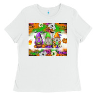 White Halloween Gnomes Ladies Tee - texasbilliewilder
