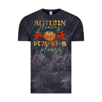 Cloud Black autumn leaves and pumpkins please Vintage Tee - CowGirlArtShop
