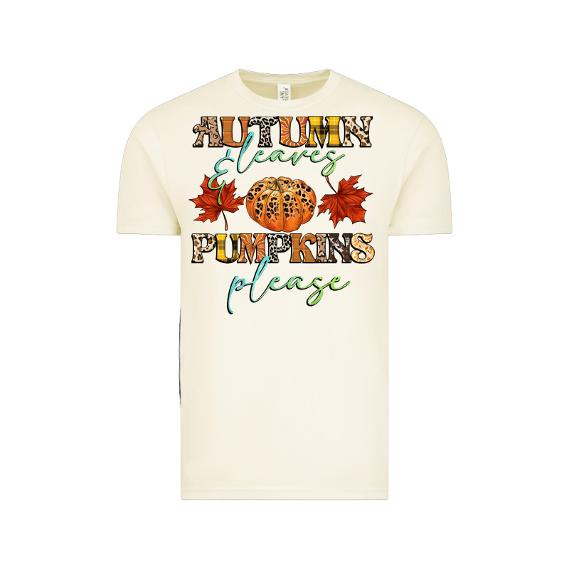 Autumn Leaves And Pumpkins Please Vintage Tee by CowGirlArtShop | Teevron