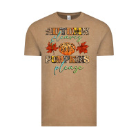 Vintage Coffee autumn leaves and pumpkins please Vintage Tee - CowGirlArtShop