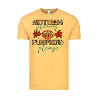 Vintage Mustard autumn leaves and pumpkins please Vintage Tee - CowGirlArtShop