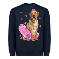 Navy Labrador Retriever Dog With Tutu Heavyweight Sweatshirt - LillyAllenDesigns