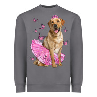 Storm Labrador Retriever Dog With Tutu Heavyweight Sweatshirt - LillyAllenDesigns