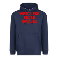 Navy merciless indian savages Heavyweight Hoodie - longCreatives