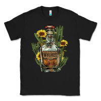Black Western whiskey bottle Classic Tee - HowdyJamesFarm