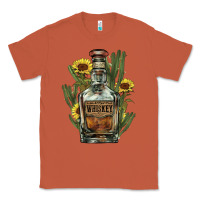 Copper Western whiskey bottle Classic Tee - HowdyJamesFarm