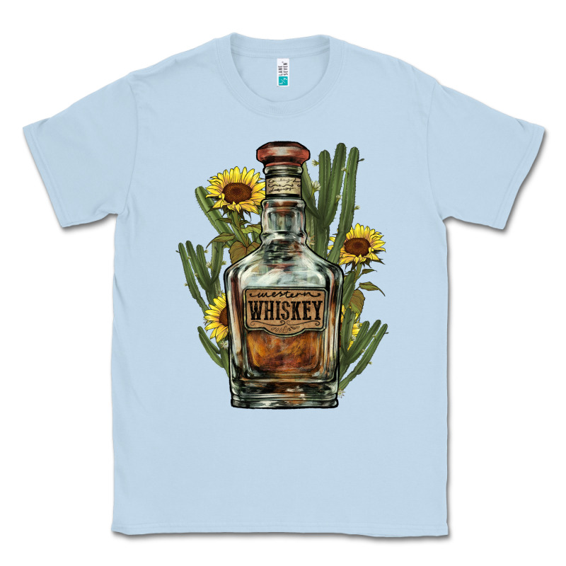 Western Whiskey Bottle Classic Tee by HowdyJamesFarm | Teevron