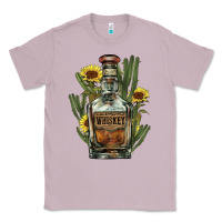 Lilac Western whiskey bottle Classic Tee - HowdyJamesFarm