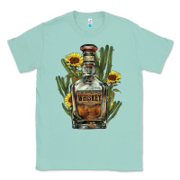 Seafoam Western whiskey bottle Classic Tee - HowdyJamesFarm