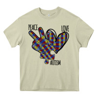 Mossy Peace Love Autism Heavy Core Tee - Bettercallsaul