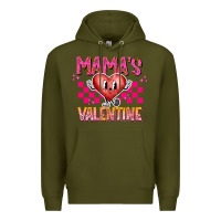Army Green Mamas Valentine Premium Hoodie - CowhideDigitalArt