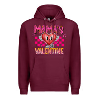 Burgundy Mamas Valentine Premium Hoodie - CowhideDigitalArt