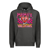 Charcoal Heather Mamas Valentine Premium Hoodie - CowhideDigitalArt