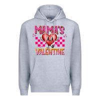Heather Grey Mamas Valentine Premium Hoodie - CowhideDigitalArt