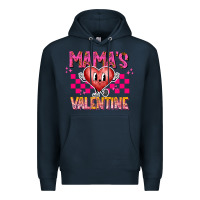 Navy Mamas Valentine Premium Hoodie - CowhideDigitalArt