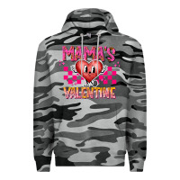 Slate Camo Mamas Valentine Premium Hoodie - CowhideDigitalArt