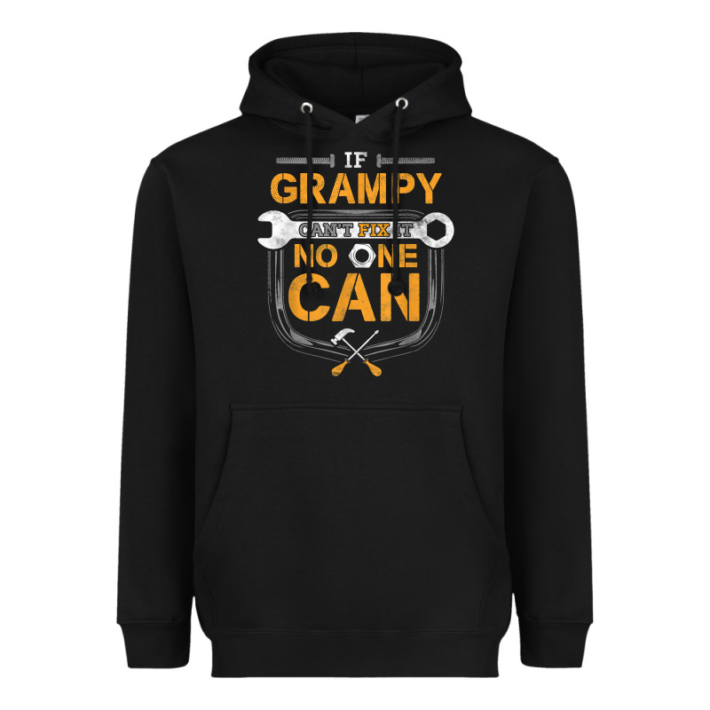 Mens Grampy Funny Handyman Fix It Fathers Day Gift Heavyweight Hoodie by longCreatives | Teevron
