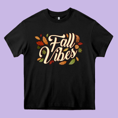 Fall Vibes Heavy Core Tee Designed By Jahusdesignshop