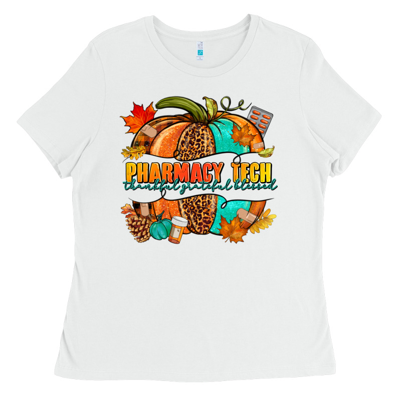 Pharmacy Tech Pumpkin Ladies Tee by NancyCooperArtShop | Teevron