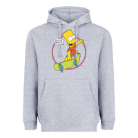 Heather Grey The Simpsons Bart Simpson Eat My Shorts Heavyweight Hoodie - longCreatives