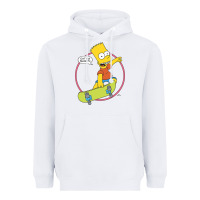 White The Simpsons Bart Simpson Eat My Shorts Heavyweight Hoodie - longCreatives