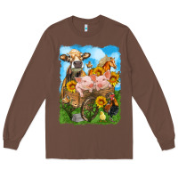 Chestnut farm animals wagon olivia Long Sleeve Tee - OliviaCreatesArt