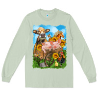 Matcha farm animals wagon olivia Long Sleeve Tee - OliviaCreatesArt