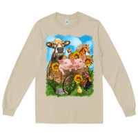 Mushroom farm animals wagon olivia Long Sleeve Tee - OliviaCreatesArt