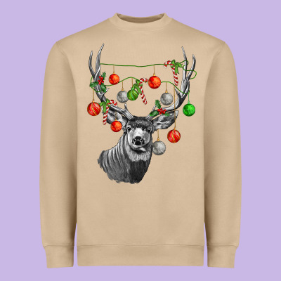 Mule Deer With Heavyweight Sweatshirt Designed By Lillyallendesigns