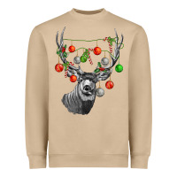 Mushroom Mule deer with Heavyweight Sweatshirt - LillyAllenDesigns