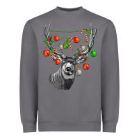 Storm Mule deer with Heavyweight Sweatshirt - LillyAllenDesigns