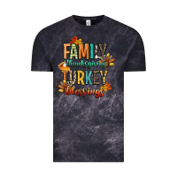 Cloud Black family thanksgiving turkey blessing Vintage Tee - CowGirlArtShop
