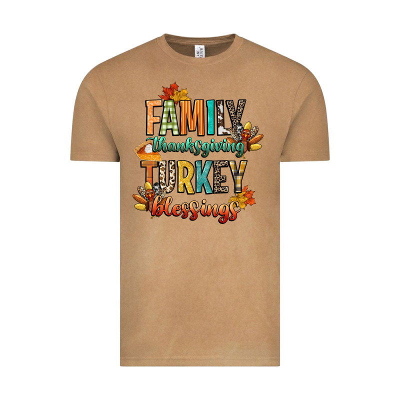 Family Thanksgiving Turkey Blessing Vintage Tee by CowGirlArtShop | Teevron