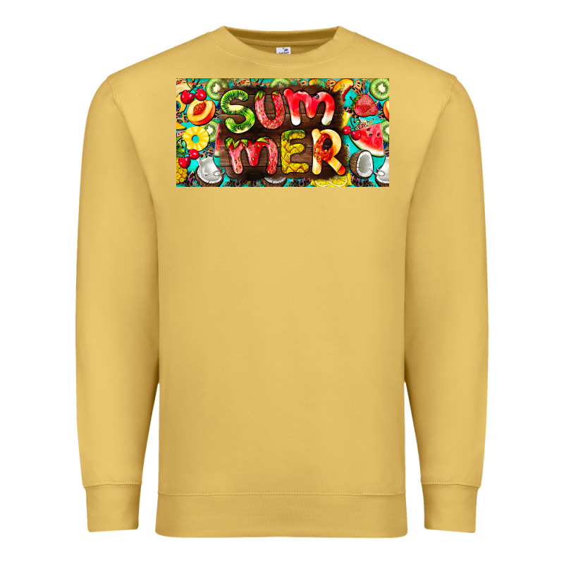 Summer With Fruits License Plate Premium Sweatshirt by BarkalooDesign | Teevron