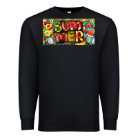 Black summer with fruits license plate Premium Sweatshirt - BarkalooDesign