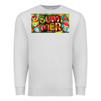 Dove Grey summer with fruits license plate Premium Sweatshirt - BarkalooDesign