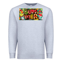 Heather Grey summer with fruits license plate Premium Sweatshirt - BarkalooDesign