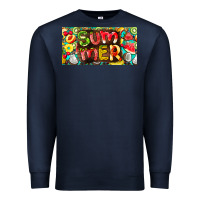 Navy summer with fruits license plate Premium Sweatshirt - BarkalooDesign