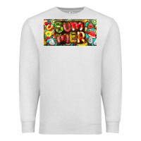 Oatmeal Heather summer with fruits license plate Premium Sweatshirt - BarkalooDesign