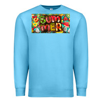Ocean Blue summer with fruits license plate Premium Sweatshirt - BarkalooDesign
