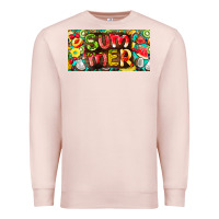 Pale Pink summer with fruits license plate Premium Sweatshirt - BarkalooDesign