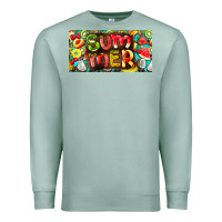 Seafoam summer with fruits license plate Premium Sweatshirt - BarkalooDesign