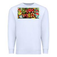 White summer with fruits license plate Premium Sweatshirt - BarkalooDesign