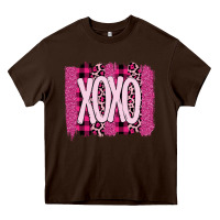 Chocolate Brown Love Xoxo Brushstrokes Valentines Heavy Core Tee - Bettercallsaul