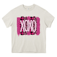 Cream Love Xoxo Brushstrokes Valentines Heavy Core Tee - Bettercallsaul