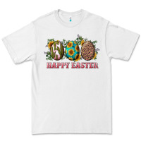 White Happy Easter With Western Eggs And Sunflowers Premium Tee - RanaPortraitStore