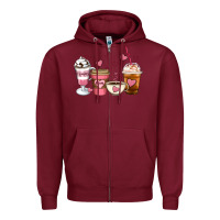 Burgundy Mommy coffee Zipper Hoodie - Artiststas