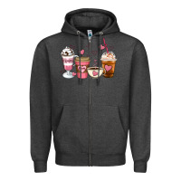 Charcoal Heather Mommy coffee Zipper Hoodie - Artiststas