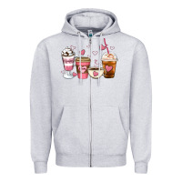 Heather Grey Mommy coffee Zipper Hoodie - Artiststas